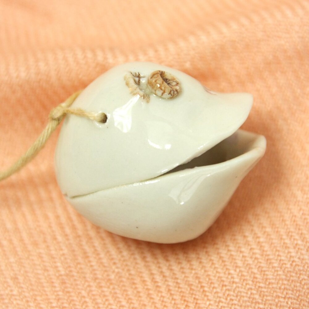 Handmade Ceramic Funny Face Head Chunky Statement Pendant Charm by The Muddler - Picture 6 of 7